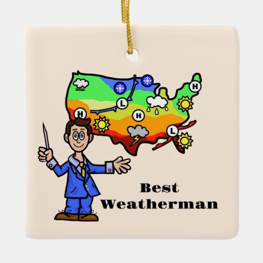 Best Weatherman Kerstversiering Keramisch Ornament (Voorkant)