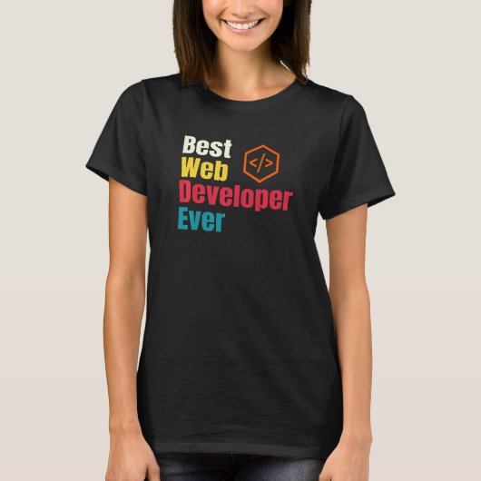 Best Web Developer Website Programmer Coder Comput T-shirt (Voorkant)