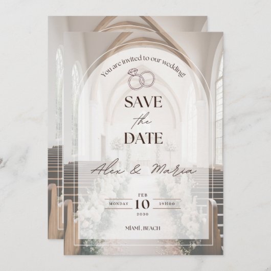 Best wedding invitation cart  (Devant / Derrière)