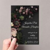 best wedding purple card acryl uitnodigingen (Insitu (Draagbaar))