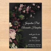 best wedding purple card acryl uitnodigingen (Voorkant)