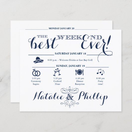 Best Weekend Ever Infographic TImeline (Voorkant / Achterkant)