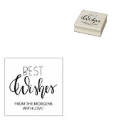 Best Wensen familie Kerstmis gepersonaliseerd Rubberstempel (Gestempeld)