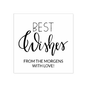 Best Wensen familie Kerstmis gepersonaliseerd Rubberstempel