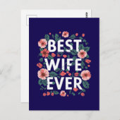 Best Wife ever Briefkaart (Voorkant / Achterkant)