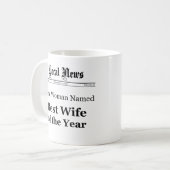 Best Wife of The Year Newspaper Front Mug (Devant gauche)