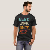 Best Wife Since 2017 6th Wedding Anniversary For W T-shirt (Voorkant volledig)