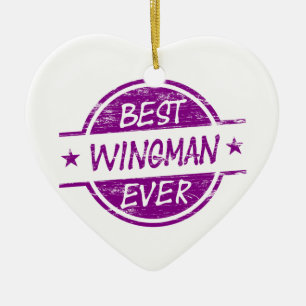 Best Wingman Ever Paars Keramisch Ornament