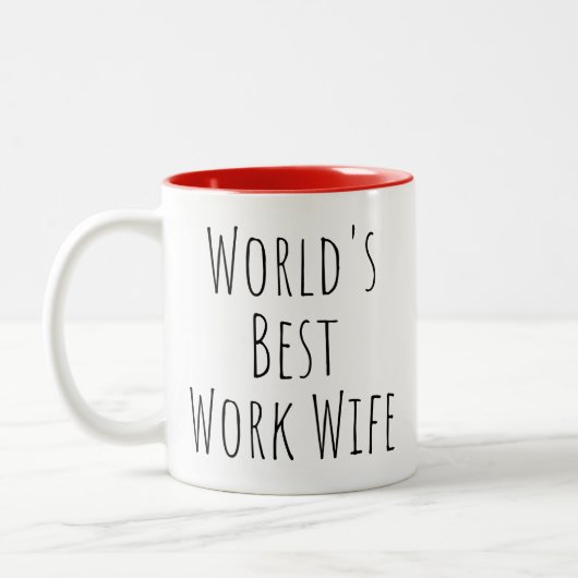 Best Work Wife Red Tweekleurige Koffiemok (Links)