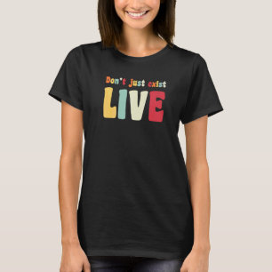 Besta niet alleen, leef Hippie jaren 60 70 look T-shirt