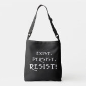 BESTAAN. Blijft. Weerstand! Crossbody Tas (Achterkant)