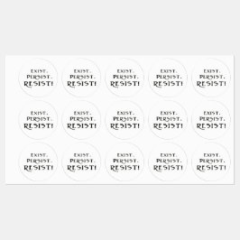 BESTAAN. Blijft. Weerstand! Labels