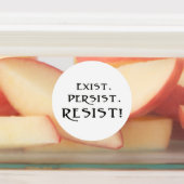 BESTAAN. Blijft. Weerstand! Labels (Aangebracht)