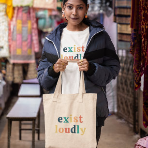 Bestaan Luid Vrouwen Empowerment Feminist Tote Bag