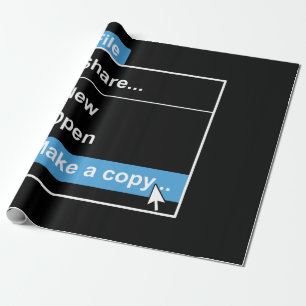 Bestand maakt een kopie van de computerwetenschap cadeaupapier