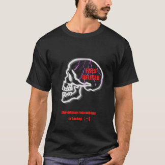 Bestanden verwijderd schedelskelet geek nerd grapp t-shirt