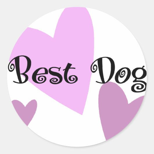 Bestdog Ronde Sticker (Voorkant)
