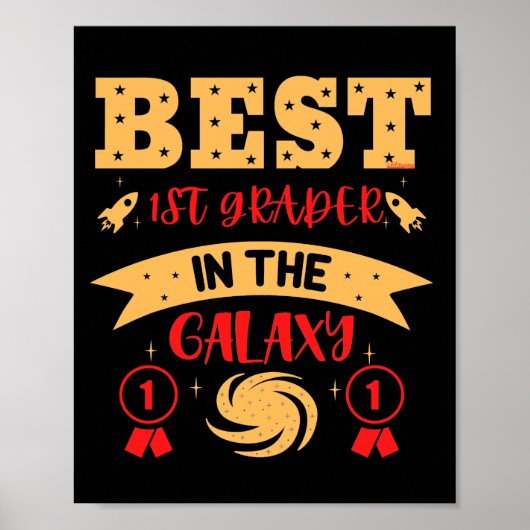 BESTE 1STE GRADER IN DE GALAXY grappig Poster (Voorkant)