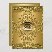Beste 50e Gold-feestdag Kaart (Voorkant / Achterkant)