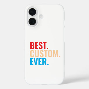 Beste aangepaste ooit retro-Gepersonaliseerd teks iPhone 16 Hoesje