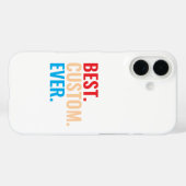Beste aangepaste ooit retro-Gepersonaliseerd teks Case-Mate iPhone Case (Achterkant (horizontaal))