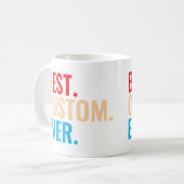 Beste aangepaste ooit retro-Gepersonaliseerd teks Koffiemok (Voorkant links)