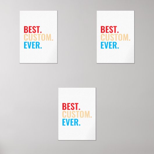 Beste aangepaste ooit retro-Gepersonaliseerd teks Muurkunst Sets (Voorkant)