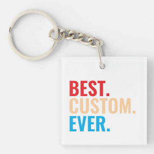 Beste aangepaste ooit retro-Gepersonaliseerd teks Sleutelhanger