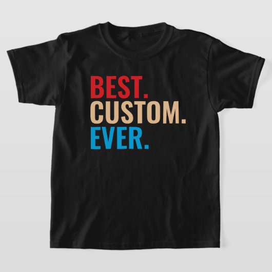 Beste aangepaste ooit retro-Gepersonaliseerd teks T-shirt (Laagn)