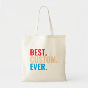 Beste aangepaste ooit  retro-Gepersonaliseerd teks Tote Bag