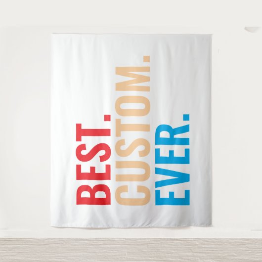 Beste aangepaste ooit  retro-Gepersonaliseerd teks Wandkleed (Voorkant)