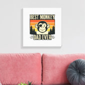 Beste aap vader ooit vintage aap vader shirt_1 canvas afdruk (Insitu (Woonkamer))