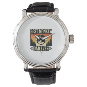 Beste aap vader ooit vintage aap vader shirt_1 horloge