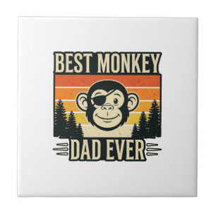 Beste aap vader ooit vintage aap vader shirt_1 tegeltje