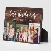 Beste Abuela ooit - Rustic Wood Fotocollage Fotoplaat (Zijkant)