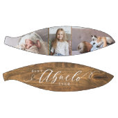 Beste Abuelo Ever Script Woodgrain Fotocollage Basketbal (Panelen)