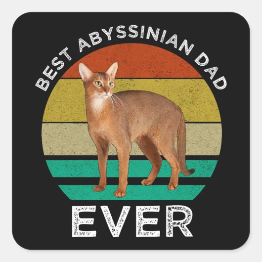 Beste Abyssiniaanse vader ooit Vierkante Sticker (Voorkant)