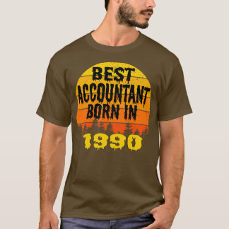 Beste accountant geboren in 1990 t-shirt