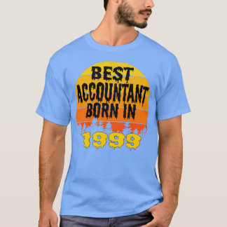 Beste accountant geboren in 1999 op zondag t-shirt