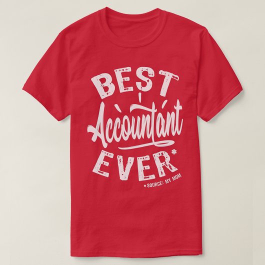 Beste accountant ooit 20 t-shirt (Design voorkant)