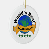 Beste accountant ter wereld keramisch ornament (Rechts)