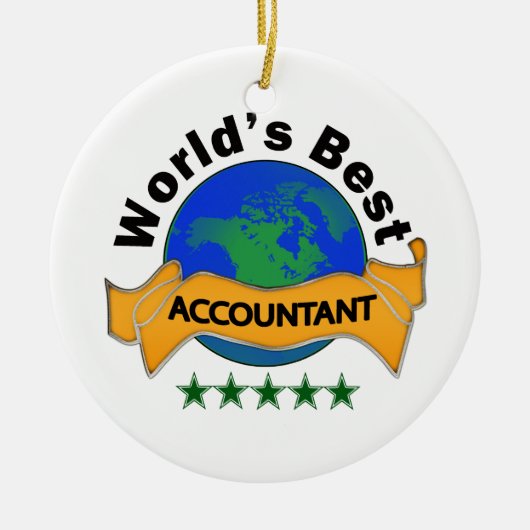 Beste accountant ter wereld keramisch ornament (Voorkant)