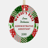 Beste Admin Asst-kerstcadeau Keramisch Ornament (Rechts)