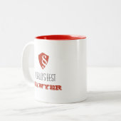 Beste advocaat ter wereld bij Law Shield Mok (Voorkant links)