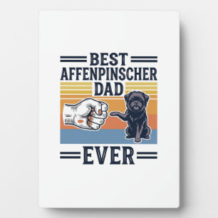 Beste Affenpinscher Vader Ooit Vintage Hond Shirt_ Fotoplaat