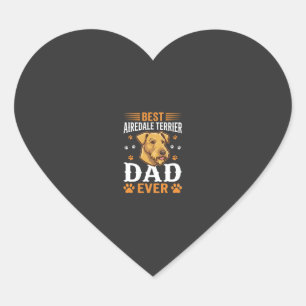 Beste Airedale-terriër papa ooit hondenliefhebber Hart Sticker