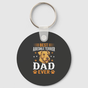 Beste Airedale Terrier Vader Ooit Hond Liefhebber Sleutelhanger
