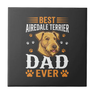 Beste Airedale Terrier Vader Ooit Hond Liefhebber Tegeltje