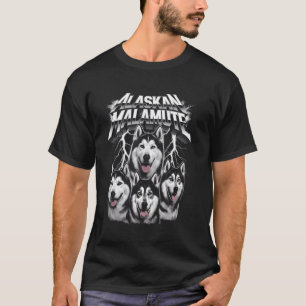 Beste Alaskan Malamute Hond Papa Heavy Metal Hond T-shirt