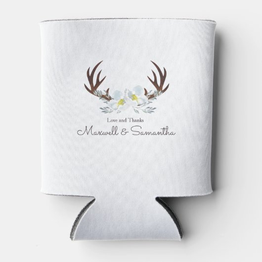 Beste Antler Rustic Wedding Blikjeskoeler (Voorkant)